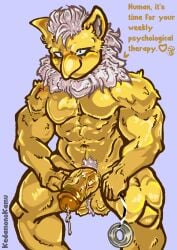 absurd_res anthro generation_1_pokemon hi_res hypno_(pokemon) interspecies kedamonokamu male male/male muscular nintendo pokemon pokemon_(species) pokephilia solo