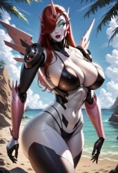 1girls ai_generated arcee arcee_(prime) bikini breasts disney female female_only fusion fusion_character giant_breasts huge_breasts jaketsnake971 jessica_rabbit lipstick red_hair robot robot_girl solo tagme_(artist) thick_thighs transformers who_framed_roger_rabbit