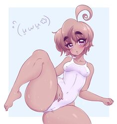 :o leotard original_character peachpurin presenting purple_eyes simple_background small_breasts swimsuit tagme uwu