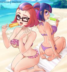 anthro bikini draltruist friendship_is_magic human humanized moondancer_(mlp) multiple_girls my_little_pony phallic_symbol twilight_sparkle_(mlp)