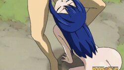 1boy 1girls animated ass blue_hair desto fairy_tail fellatio parodieparadise wendy_marvell