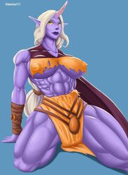 danimon female league_of_legends muscular soraka straight_hair