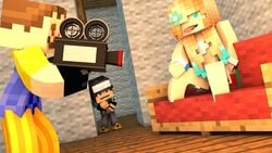 2boys 3d camera crossover female funny hello_neighbor masturbation meme minecraft neighbor_(hello_neighbor) pornography tagme