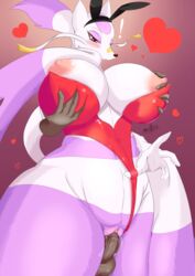 ! 2019 anthro big_breasts blush bodily_fluids breast_grab breasts erection female genital_fluids hand_on_breast heart hi_res male mammal mienshao nintendo nipples penetration penis pokémon_(species) pokemon pussy pussy_juice sex skulkers straight video_games