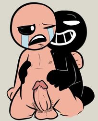 2boys alixbalica bald black_skin erection gay isaac_(the_binding_of_isaac) male_only nude open_mouth penis smile steven_(tboi) steven_(time_fcuk) stickman tears the_binding_of_isaac time_fcuk white_eyes yaoi