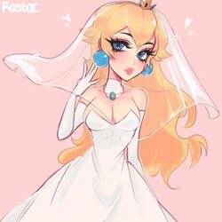 princess peach from mario (series) by rasbii