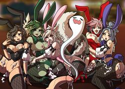 1boy 5girls after_orgasm after_sex after_vaginal aftersex ahe_gao amaterasu_okami au_ra blue_hair breasts brown_hair bunny_girl bunnysuit clothing cum cum_in_pussy cum_inside cum_on_body cum_on_breasts cum_on_face cum_on_upper_body decima final_fantasy final_fantasy_xiv flaccid garlean green_hair harem heart-shaped_pupils hug hyur kinkymation miqo'te multiple_girls nekomimi pantyhose pink_hair raen setsuko_yatsurugi shino_senkatsu sin_faye take_your_pick tongue_out torn_clothes uncensored vagina white_hair xaela