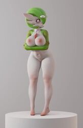 1girls 3d 4_fingers animated anthro anthrofied areolae ass barefoot big_ass big_breasts big_eyes breasts completely_nude completely_nude_female curvaceous curvy driverbunny37 exotic_colors eyelashes feet female female_only full_body gardevoir green_hair green_skin large_ass large_breasts mp4 naked naked_female nintendo nipples no_sound nude nude_female pokemon pokemon_(species) pokemon_rse pussy realistic red_eyes short_hair soles solo solo_female thick_thighs thighs turntable_(animation) video white_background white_skin wide_hips