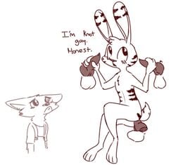 anal anal_sex black_and_white canid canine disney female fox handjob jack_savage knot lagomorph leporid male male/male mammal penetration penile penis rabbit sex skye_(zootopia) visiti yaoi zootopia