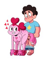 1boy 1girls artist_request bending_forward bending_over bent_over blush cartoon_network female gem_(species) heart reset_spinel_(steven_universe) sex spinel_(steven_universe) standing standing_doggy_style standing_sex steven_quartz_universe steven_universe steven_universe:_the_movie