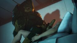 16:9 3d 3d_(artwork) 4k absurd_res alien anal anal_sex bed cowgirl_position digital_media_(artwork) duo foreskin gay hand_on_knee hi_res human humanoid_penis interspecies krogan male male_only mammal mass_effect masturbation nude on_bed on_top penetration penile penile_masturbation penis rooking sex source_filmmaker uncut video_games yaoi