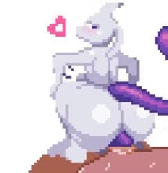 anal anal_sex animated ass big_ass game_freak gay heart human human_on_feral long_penis looking_back male mewtwo nintendo penis pixel_art pokemon pokemon_(species) pokemon_focus pokemon_rgby pokephilia ses_vanbrubles stomach_bulge