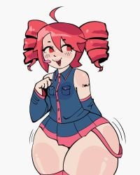 1girls 2d 2d_(artwork) ahoge arms_behind_back ass_bigger_than_head ass_bigger_than_torso ass_visible_from_the_front big_ass big_thighs blush blush_lines blushing_female bottom_heavy breasts clothed clothed_female clothing curvaceous curvy curvy_female curvy_figure detached_sleeves enormous_ass enormous_thighs eyelashes fat_ass fat_thighs female female_only flannelcat77 fully_clothed gigantic_ass gigantic_thighs headset hips_wider_than_shoulders huge_ass huge_hips huge_thighs hyper hyper_ass hyper_thighs ineffective_skirt jiggling_ass kasane_teto large_ass large_thighs looking_to_the_side massive_ass massive_hips massive_thighs microskirt miniskirt motion_lines open_mouth pear-shaped_figure pear_shaped pear_shaped_female plump plump_thighs red_eyes red_hair shiny_skin simple_background skirt slim_waist small_breasts solo solo_female thick_thighs thighhighs thighs thighs_bigger_than_head thighs_bigger_than_torso tiny_waist twin_drills useless_skirt utau voluptuous voluptuous_female white_background wide_hips wobbling_ass
