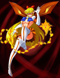 bishoujo_senshi_sailor_moon corruption fairy fairy_wings jkrolak medium_breasts midriff minako_aino navel sailor_venus smile story_at_source suspender_skirt suspenders tagme transformation