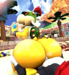 2boys 3d 3d_(artwork) ass ass_focus beach big_ass big_butt bowser_jr. bubble_ass bubble_butt doommusk enormous_ass enormous_butt facesitting fat_ass fat_butt fludd gay gigantic_ass gigantic_butt grabbing_ass grabbing_butt huge_ass huge_butt koopa lire_(doommusk) looking_back male male/male mario_(series) monkey musk musk_clouds nintendo red_hair rimming rimming_male sitting_on_face spiked_shell super_mario_bros. super_mario_sunshine sweat sweaty_ass sweaty_body sweaty_butt tail water water_bottle wide_hips yellow_skin yellow_tail