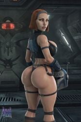 1female 1girls ai_assisted ai_generated armor ass ass_focus athletic athletic_female back_view barely_contained_breasts beautiful big_ass big_breasts big_lips blue_clothing bo-katan_kryze bob_cut breasts brown_eyes bubble_ass bubble_butt cleavage cleavage_overflow crop_top curvaceous curvy dumptruck_ass enormous_ass fat_ass female female_focus female_only gigantic_ass ginormous_ass gloves headband headwear high_quality high_resolution highres hourglass_figure huge_ass human humongous_ass hyper hyper_ass indoors large_breasts lewdstein looking_at_viewer looking_back mandalorian mandalorian_armor mature mature_body mature_figure mature_woman milf mommy neutral_expression orange_hair overflowing_breasts parody round_ass sci-fi short_hair side_view solo solo_female spaceship standing star_wars star_wars:_ahsoka the_clone_wars:_season_seven thick thick_ass thick_thighs thigh_strap thighs thong toned voluptuous voluptuous_female wide_hips