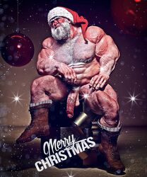 1male 3d abs balls ballsack beard beefy body_hair boots dilf facial_hair foreskin hairy hairy_armpits hairy_arms hairy_chest hairy_legs hairy_male human intact male male_nipples male_only masculine mature_male merry_christmas musclegut muscular_male nude_male partially_retracted_foreskin pecs penis pubes pubic_hair red_nose santa santa_claus santa_hat scrotum semi-erect spread_legs testicles uncut veiny_muscles veiny_penis white_hair yolco