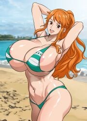 nami (one piece) from one piece by osuwaani