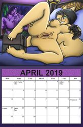 anthro anus april_(month) ass bed big_breasts black_hair black_nose breasts brown_hair calendar_(medium) claws controller domestic_cat dualshock_4 felid feline felis female fluffy fluffy_tail fur game_controller green_eyes hair hi_res lying mai_ling mammal neyla nipples pantherine playstation playstation_4 playstation_controller presenting pubes pussy shinragod short_hair sly_cooper_(series) smooth_fur sony_corporation sony_interactive_entertainment spread_legs spreading stripes sucker_punch_productions tan_fur television tiger toe_claws video_games yin_yang