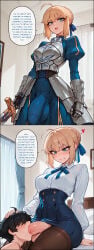 1boy 1futa 1futanari 1male ai_generated anal anal_insertion anal_penetration anal_sex artoria_pendragon ass big_ass big_breasts big_butt big_hips big_penis blonde blonde_hair braid braided_hair breasts canon_futa cleavage crown crown_braid dick dickgirl eyebrows eyelashes fat_cock fate/grand_order fate/stay_night fate/zero fate_(series) femdom futa_on_femboy futa_on_male futa_only futadom green_eyes grin grinning grinning_at_viewer hair huge_cock imminent_fellatio imminent_oral indoors lips long_hair looking_at_viewer makeup medium_breasts medium_hair motion_blur motion_lines narrow_waist narrowed_eyes navel nose penis pent_up saber self_insert sex smile smirk smooth_balls smooth_penis smooth_skin solo solo_dickgirl solo_focus solo_futa solo_futanari speech speech_balloon speech_box speech_bubble speech_bubbles testicles text text_box text_bubble thighs throbbing_penis veiny veiny_penis velfur velfur_(artist)