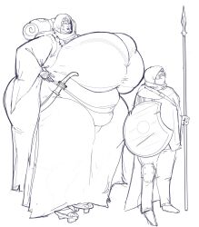 1boy 1girls ass belly big_belly big_breasts breasts chubby crumplednapkins fat fat_ass female female_focus fully_clothed giant_ass giant_breasts gigantic_ass gigantic_breasts huge_ass huge_breasts huge_thighs hyper hyper_breasts larger_female male massive_breasts massive_thighs overweight size_difference smaller_male smile tall_female taller_female thick_ass thick_thighs wide_hips