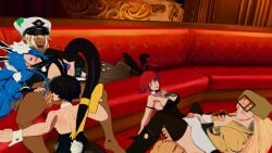 1boy 3d 5girls after_sex after_vaginal ahe_gao arc_system_works blush bunny_girl cheating cheating_(relationship) cheating_female cheating_girlfriend cheating_wife dizzy_(guilty_gear) doggy_style drooling face_down_ass_up family_sex female_masturbation fictional fingering fucked_from_behind fucked_silly grabbing grabbing_another's_breast grabbing_ass grabbing_breasts guilty_gear guilty_gear_strive happy_sex harem highres incest jack-o'_valentine jack-o_pose kissing kissing_penis licking_nipples licking_pussy lolikill looking_at_another millia_rage netorare ntr one_eye_closed penis_on_ass penis_out pushing pussy_juice pussy_juice_drip queen_dizzy ramlethal_valentine reverse_cowgirl_position sitting sofa sol_badguy standing_on_one_leg standing_sex sucking teamwork threesome tongue_out unika_(guilty_gear)