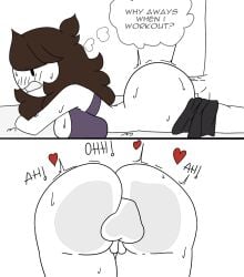 1boy 1boy1girl 1girls anal anal_addiction anal_insertion anal_orgasm anal_penetration anal_sex big_ass big_breasts blush brown_hair comic comic_page comic_panel female female_focus female_orgasm female_penetrated huge_ass huge_breasts jaiden jaiden_animations jaiden_dittfach large_ass large_breasts looking_pleasured male male/female male_penetrating male_penetrating_female orgasm orgasm_face penis penis_in_ass pleasured public public_sex questionable_consent sweat sweatdrop sweating thought_bubble workout workout_clothes zelly_arts