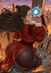 1girls ai_generated ass avatar_the_last_airbender big_ass big_breasts big_butt breasts city clothed clothed_female dark-skinned_female dark_skin female female_focus female_only fire_nation fire_nation_clothing from_behind from_behind_position giantess huge_ass huge_butt katara large_boobs large_breasts looking_down memesrus1234 nickelodeon nicktoons on_knees solo solo_female solo_focus thick_thighs thighs