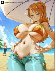 nami (one piece) from one piece by floresai