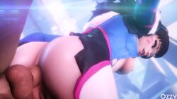 3d anal animated ass clothed clothed_sex d.va jefferson_negus overwatch ozzysfm pained_expression sex sound tagme video