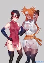 2girls akimichi_chouchou akimichi_chouchou(post-butterflymode) bbw big_breasts bimbo black_eyes black_hair black_thighhighs blush boruto:_naruto_next_generations breast_fondling breast_grab breasts busty cameltoe cleavage clothing dark-skinned_female dark_skin female female_only fishnet_legwear fishnet_pantyhose fishnet_shirt fishnet_stockings fondle fondling forehead_protector fully_clothed g-string glasses gloves hair_over_one_eye hand_on_breast headband kairos+ kunoichi large_breasts legwear lipstick long_gloves masturbation multiple_girls naruto naruto_(series) nipple_tweak nipples no_bra no_panties orange_hair panties pantyhose pokies ponytail sarada_uchiha see-through see-through_clothing short_hair small_breasts stockings thighhighs thong tied_hair twintails voluptuous wet wet_clothes wet_shirt yellow_eyes