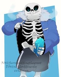 animated_skeleton bone furrypuddingthegreat gay hi_res humanoid male male_only penis sans skeleton solo undead undertale video_games