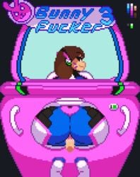 animated arcade_machine ass blizzard_entertainment bodysuit bouncing_ass clothed clothed_sex countmoxi cum cum_in_pussy cum_inside cumshoot customizable_rape d.va edit female forced_presentation from_behind inviting low_res lowres overwatch pixel_art pixlube presenting public public_use pussy smile solo stuck through_wall