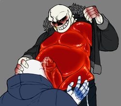 animated_skeleton bone czdata duo gay male penis sans sans_(underfell) selfcest skeleton square_crossover undead underfell undertale undertale_fanfiction