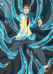 human kyon light-skinned_male light_skin male male_only penis suzumiya_haruhi_no_yuuutsu tagme tentacles tentacles_on_male