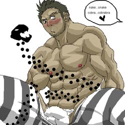 bulge flaccid free free_(soul_eater) male male_only medusa_gorgon muscle solo soul_eater