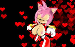 :3 amy_rose background big breasts dress_pull edit edited eyes_closed hearts love_hearts nipples perky_breasts ripping_clothing sonic_(series) sonic_adventure