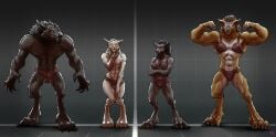 3_toes 4_fingers abs absurd_res anthro athletic athletic_anthro athletic_female athletic_male balls_outline barefoot black_body black_fur black_hair black_mane black_nose blizzard_entertainment blowing_kiss bra breasts briefs brown_body brown_fur bulge canid claws clothed clothed_anthro clothed_female clothed_male clothing detailed_bulge fangs feet female finger_claws fingers flexing fur genital_outline grey_body grey_fur group hair hi_res hindpaw humanoid_hands male mammal mane muscular muscular_anthro muscular_female muscular_male np4tch panties paws sharp_teeth sheath_outline slim_anthro slim_female slim_male teeth toe_claws toes topless topless_anthro topless_male underwear warcraft werecanid werecanine werecreature werewolf white_body white_fur white_mane worgen world_of_warcraft