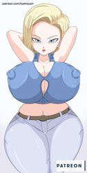 android 18 from dragon ball by toshiso