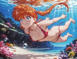 accident accidental_exposure ai-generated ai_generated ass bare_hips bare_legs barefoot bikini bikini_bottom bikini_bra blue_eyes blush exposed_breasts feet female groin hell_teacher_nube inaba_kyouko jigoku_sensei_nube kyoko_inaba legs long_twintails midori_fuji_(ai_generator) nipples nipples_peek ocean orange_hair red_bikini sea shounen_jump skinny small_breasts smile solo swimming toei_animation toes twintails underwater untied_bikini untied_bikini_bottom vagina