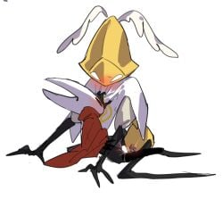 2girls bug bug_girl hollow_knight hollow_knight:_silksong hollow_knight_(franchise) hornet_(hollow_knight) lesbian_sex pussy pussy_juice reducing_bird robot robot_girl rubbing_pussies_together scissoring scissoring_position second_sentinel team_cherry tribadism yuri