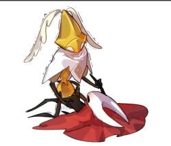 2girls blush bug bug_girl hollow_knight hollow_knight:_silksong hollow_knight_(franchise) hornet_(hollow_knight) lesbian_sex pussy pussy_juice reducing_bird robot robot_girl rubbing_pussies_together scissoring scissoring_position second_sentinel shaking team_cherry tribadism yuri