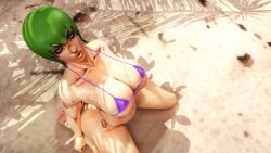 3d big_breasts bikini cybrokrimson female female_only foo_fighters green_hair jojo's_bizarre_adventure tagme virtamate