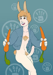 bunny bunny_boy bunny_ears bunny_tail carrots coat male_focus male_only penis peter_rabbit rabbit rabbit_ears rabbit_humanoid rabbit_tail