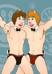 chip_'n_dale_rescue_rangers chipmunk chippendale chippendales disney jockstrap jockstraps male_focus male_only twins