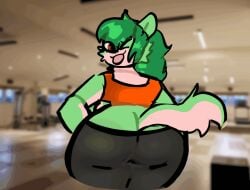 1female 2022 animated anonymous_artist anthro canine chubby chubby_female commission commissioner_upload fart fart_cloud fart_fetish farting female female_only furry huge_ass looking_at_viewer looking_back melon_(cringebird) simple_animation slideshow thick_thighs unsplash wink winking_at_viewer