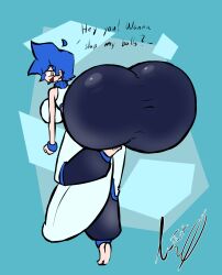 ball_butt balls big_balls big_penis blue_hair clothed futanari huge_balls huge_cock hyper hyper_balls hyper_penis penis skye_(sarahthrowin)