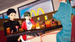 1boy 2girls 3d 3d_(artwork) ? age_difference alternate_version alternate_version_available asian asian_female asian_male asian_milf bangs beef beige_wall berry black_clothes black_clothing black_fabric black_hair black_uniform blouse blue_bow blue_fabric bob_cut bottle bow boyfriend-girlfriend boyfriend_(japanese_mcdonald's_commercial) bread censored censored_penis cheating cheating_boyfriend cheating_wife cheese cheeseburger chips chips_(food) clothed clothed_female clothed_male clothing coca-cola drink fabric feet food foot_fetish footjob footjob_under_table footjob_with_footwear footjob_with_legwear footjob_with_one_foot footjob_with_socks footwear footwear_fetish footwear_only french_fries fruit fruit_juice ginger ginger_female ginger_hair girlfriend_(japanese_mcdonald's_commercial) glass hamburger jacket japanese_female japanese_male juice juice_box koikatsu koikatsu! legwear lettuce light-skinned_female light-skinned_male light_blue_clothes light_blue_clothing light_blue_fabric light_blue_sweater light_skin long_bangs mature mature_female mcdonald's meat milf mom_(japanese_mcdonald's_commercial) mosaic_censoring netorare ntr orange orange_(fruit) orange_hair orange_juice pink_clothes pink_clothing pink_fabric pink_jacket pixiv png ponytail potato potato_chips red_hair redhead_female redhead_milf restaurant school_uniform schoolboy schoolboy_uniform schoolgirl schoolgirl_uniform short_hair soda soda_bottle straight sweater table teen teenage_boy teenage_female teenage_girl teenage_male teenager tjuan tomato under_the_table uniform vegetable wall wall_(structure) white_blouse white_fabric white_footwear white_legwear white_socks widow yoru_mac