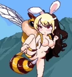 animal_ears animated bee blush bunny_ears creampie cum cum_inside dress_up_traveller female gritted_teeth honey insect interspecies leg_up mp4 orgasm pixel_art restrained sound spread_legs stinger tagme tongue_out video zoophilia