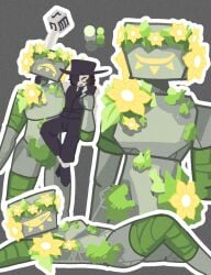 artful_(die_of_death) die_of_death_(roblox) hallx harken_(die_of_death) holding_person stone_body